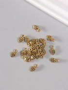 Металлический элемент, декоративная подвеска «Арт Узор. Золотая шишка», 1×0.6 см, набор 20 шт. - Фото 2