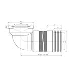 Гофра для унитаза "АНИ Пласт" K729R, d=100 мм, 90°, L=340-870 мм - Фото 4
