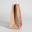Пакет подарочный крафтовый вертикальный, упаковка, «С Праздником!», ML 23 х 27 х 11,5 см - Фото 2