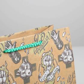 Пакет подарочный крафтовый «23 февраля», упаковка, ML 23?27?11.5 см (комплект 3 шт)