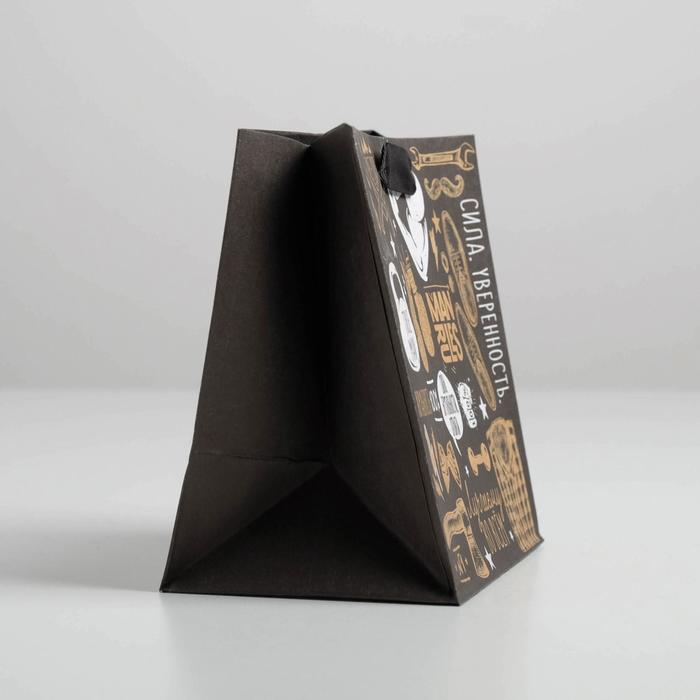 Пакет подарочный крафтовый квадратный, упаковка, «Лучшему во всем», 14 х 14 х 9 см - фото 1927659449