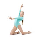 Купальник гимнастический Grace Dance, с рукавом 3/4, р. 32, цвет ментоловый - Фото 5