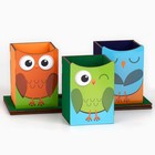 Органайзер для канцелярии тройной, на подставке «Сова», 6.5×6.3×9.2 см - Фото 3