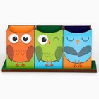Органайзер для канцелярии тройной, на подставке «Сова», 6.5×6.3×9.2 см - Фото 4