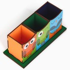 Органайзер для канцелярии тройной, на подставке «Сова», 6.5×6.3×9.2 см - Фото 7