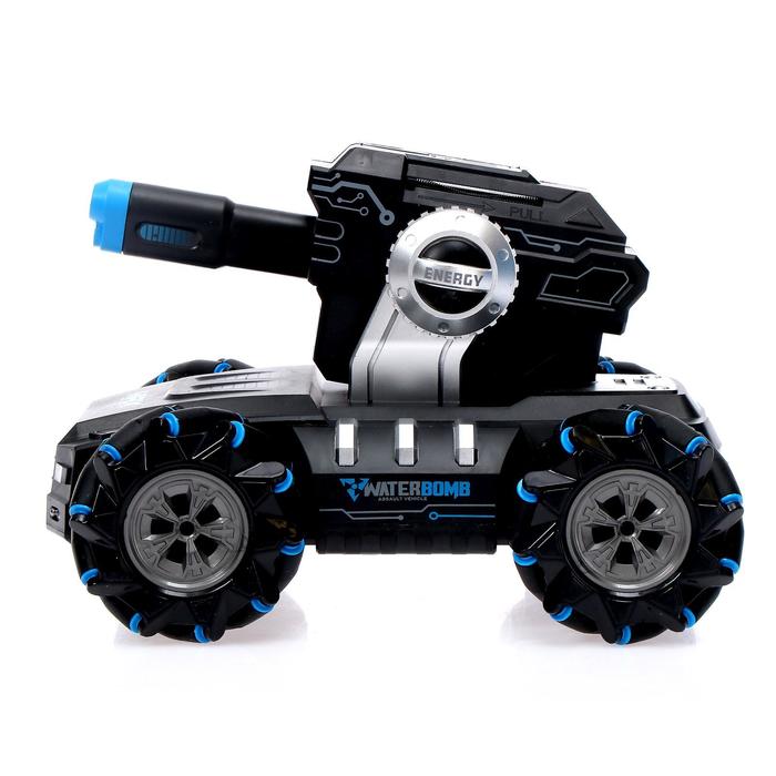 Машина радиоуправляемая MECH, управление жестами, стреляет, 4WD, работает от аккумулятора, цвет чёрный 49198