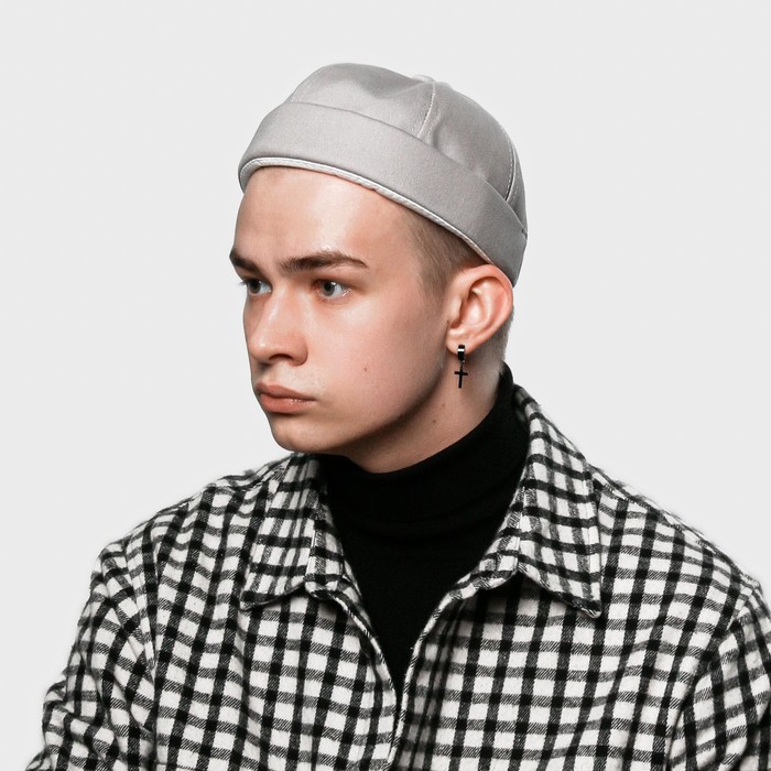 Кепка без козырька, серая, 56 см - Фото 1