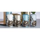 Свеча - цилиндр "Пионы", 7х9 см, шампань - Фото 4