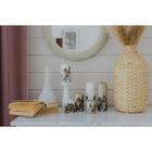 Свеча - цилиндр "Пионы", 7х9 см, шампань - Фото 2