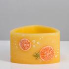 Лампион/ подсвечник треугольный ароматический  "Апельсин", 15х15х9,5 см, оранжевый - фото 9193199