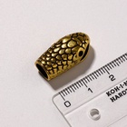 Замок-концевик «Змея», 36-12 мм (внутр. 6.5 мм), крючок с ответной частью, (набор 2 шт.), цвет бронзовый - Фото 2