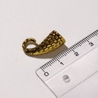 Замок-концевик «Змея», 36-12 мм (внутр. 6.5 мм), крючок с ответной частью, (набор 2 шт.), цвет бронзовый - Фото 3