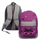 Рюкзак молодёжный, 38×28×19 см, эргономичная спинка, Calligrata Э «Кот» - Фото 6