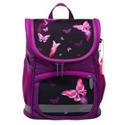 Ранец школьный Стандарт, 36 х 26 х 16 см, + мешок для обуви 40 х 32 см, Сalligrata П "Бабочки", фиолетовый - фото 25442737