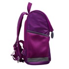 Ранец школьный Стандарт, 36 х 26 х 16 см, + мешок для обуви 40 х 32 см, Сalligrata П "Бабочки", фиолетовый - фото 25442738