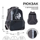 Рюкзак школьный, 37 х 26 х 13 см, эргономичная спинка, Calligrata ОРТ "Велосипед" - фото 21219070