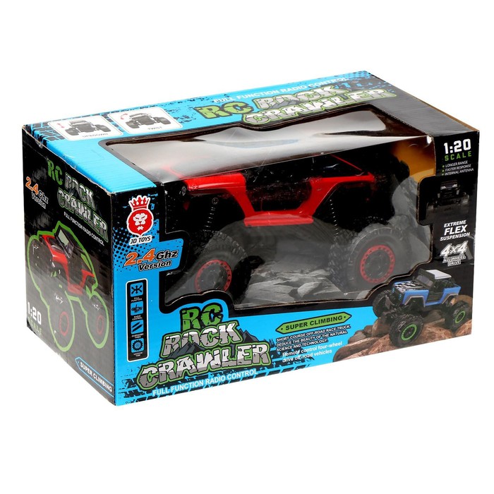 Джип радиоуправляемый «Краулер», 1:22, задний привод, работает от аккумулятора, цвет красный 49215