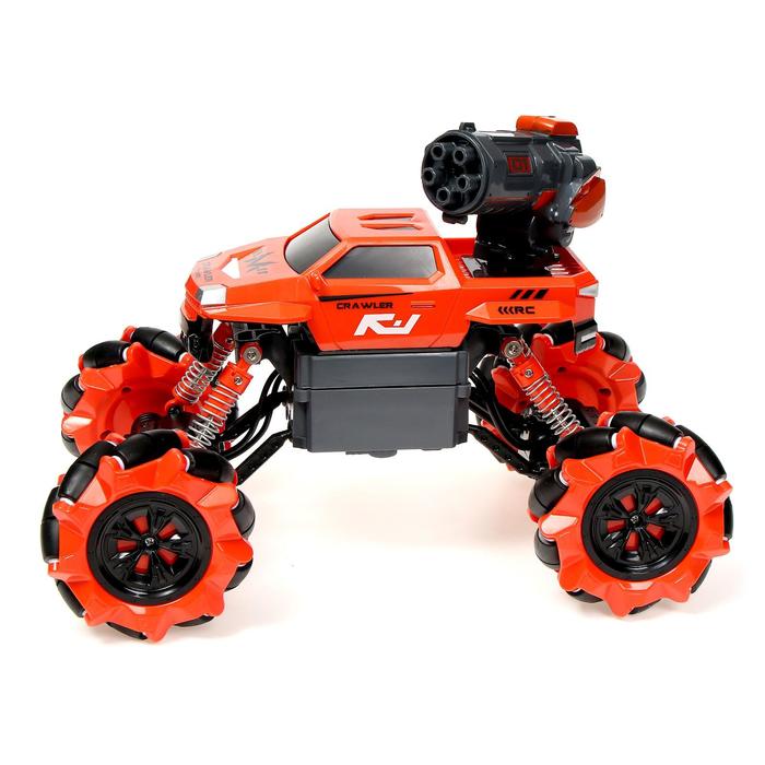 Джип радиоуправляемый «Краулер», стреляет ракетами, 4WD, полный привод, работает от аккумулятора 49224