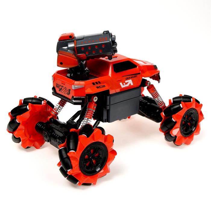 Джип радиоуправляемый «Краулер», стреляет ракетами, 4WD, полный привод, работает от аккумулятора 49224