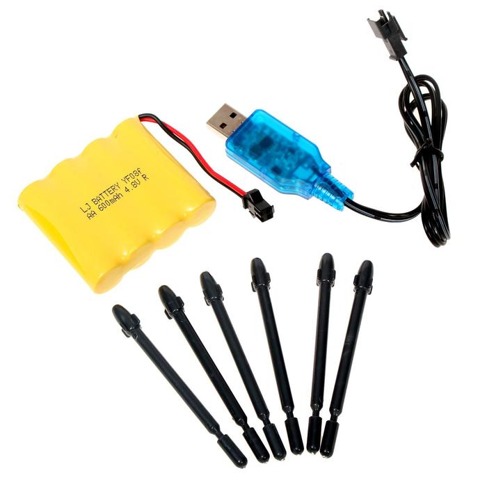 Джип радиоуправляемый «Краулер», стреляет ракетами, 4WD, полный привод, работает от аккумулятора 49224