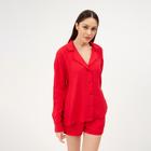 Пижама (шорты, жакет) KAFTAN, красный, размер 40-42 - фото 9194565