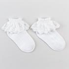 Носки детские с рюшей, цвет белый, размер 14-16 (23-26) - Фото 1