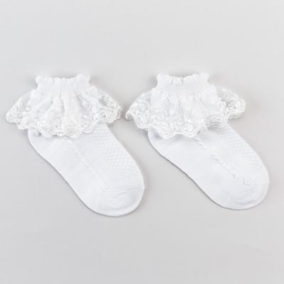 Носки детские с рюшей, цвет белый, размер 16-18 (26-28)