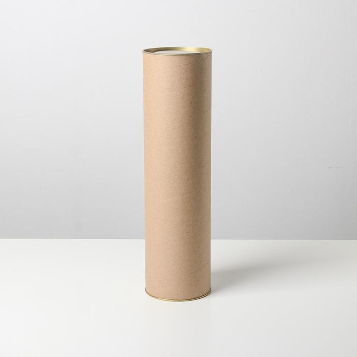 Тубус 92х340 мм (320 мм внутренняя высота),плотный картон, металлическая крышка - Фото 1