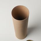 Тубус 92х340 мм (320 мм внутренняя высота),плотный картон, металлическая крышка - Фото 3