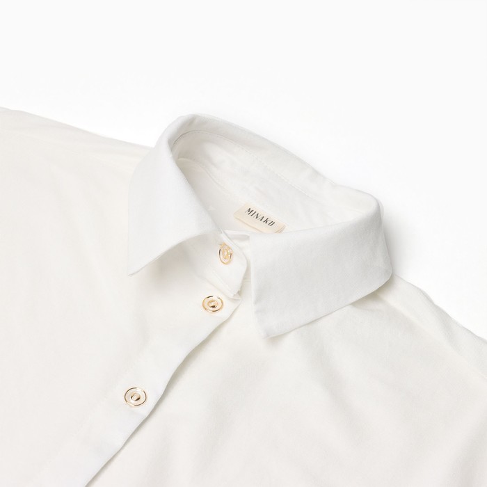 Костюм женский (сорочка, брюки) MINAKU цвет белый, р-р 42 - фото 1908659874
