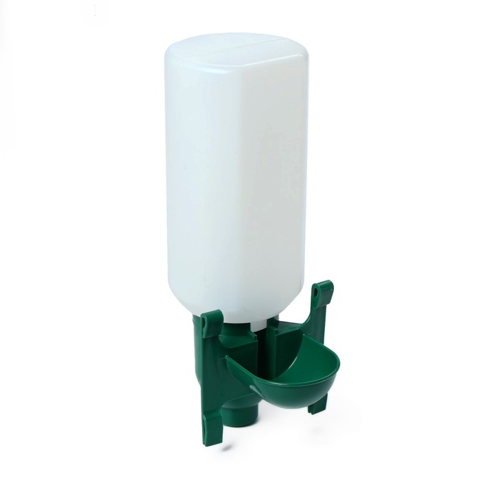 Поилка чашечная для домашней птицы, навесная, 2 л, пластик, МИКС - Фото 1