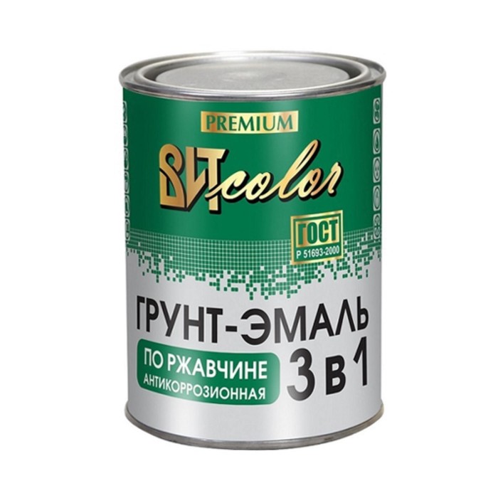 Грунт-эмаль ВИТcolor 3 в 1 по ржавчине вишня 0,8кг - Фото 1