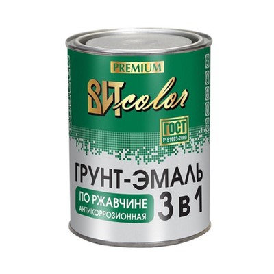 Грунт-эмаль ВИТcolor 3 в 1 по ржавчине красно-коричневая 0,8кг