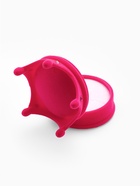 Футляр бархатный под кольцо, серьги «Корона», 5.5×5.5×4.5, розовый, вставка белая - Фото 4