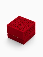 Футляр под кольцо, серьги «Кружево», бархатный, 6×6 см, красный - фото 54686984