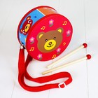 Музыкальная игрушка «Барабан», с рисунком, цвета микс, бумажная мембрана - фото 8208770