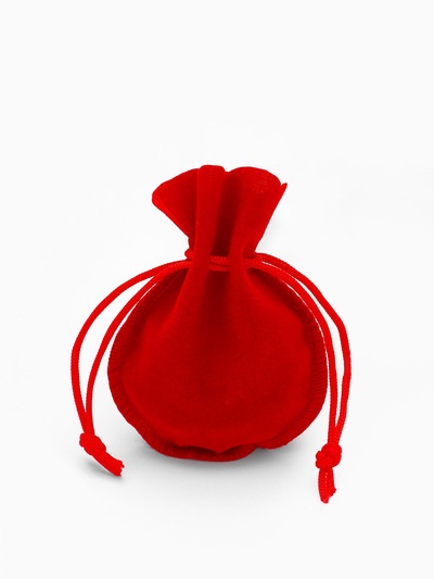 Мешочек бархатный, 7×9 см, красный