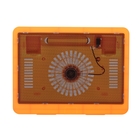 Охлаждающая подставка для ноутбука, 1 кулер, USB, оранжевая - Фото 2
