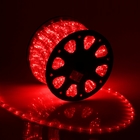 Световой шнур Luazon Lighting 11 мм, IP65, 100 м, 24 LED/м, 220 В, 2W, постоянное свечение, свечение красное - фото 3703022