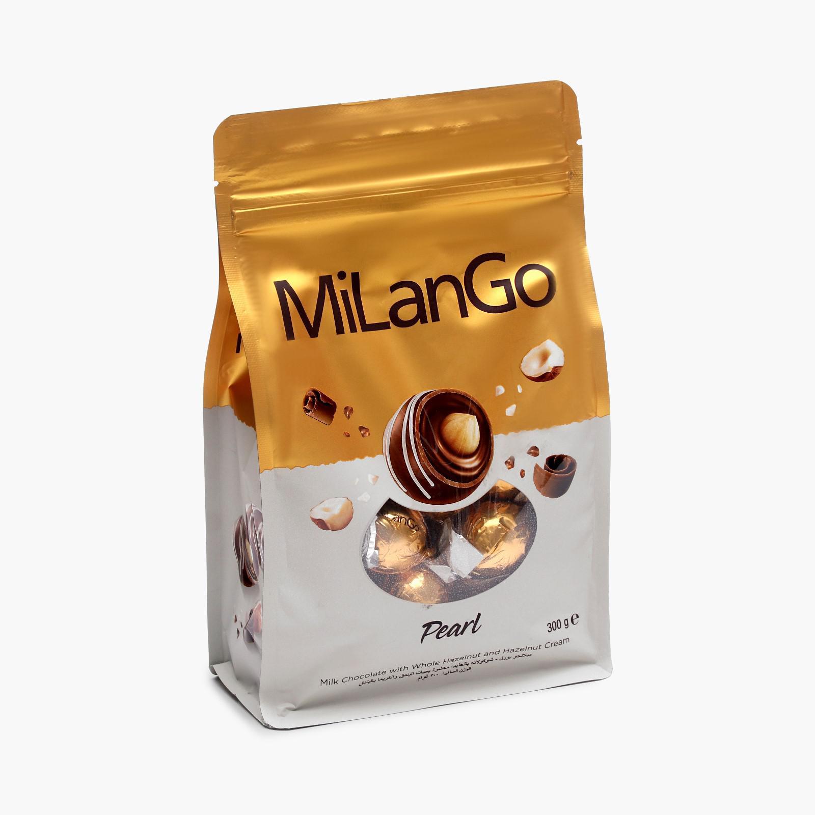 Шоколадные конфеты MiLanGo Pearl с цельным фундуком, 300 г (6578395 ...