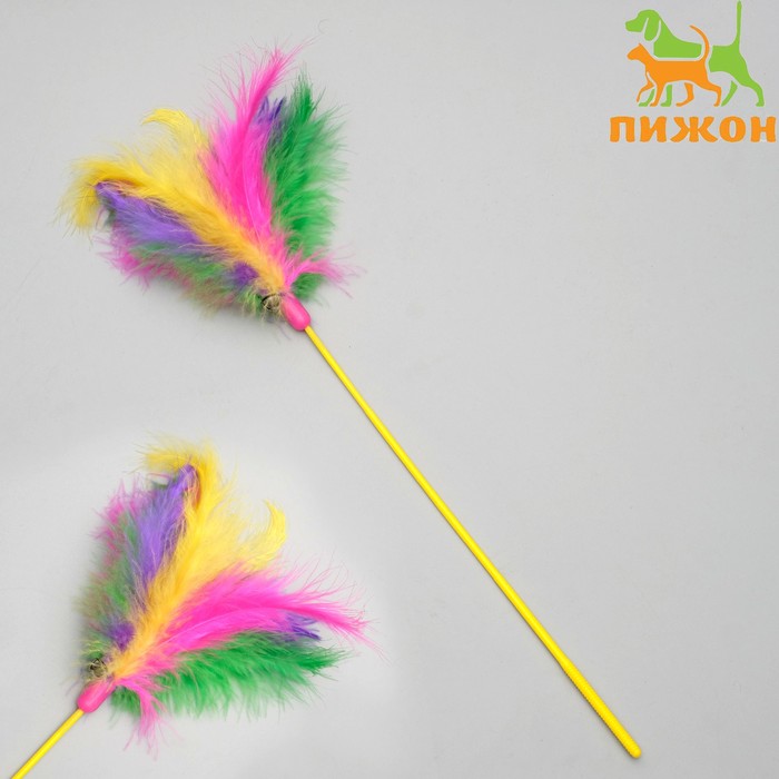 Дразнилка «Павлин», 40 см, микс цветов - Фото 1