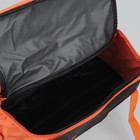 Сумка спортивная на молнии, 1 отдел, 3 наружных кармана, длинный ремень, чёрный/оранжевый - Фото 5