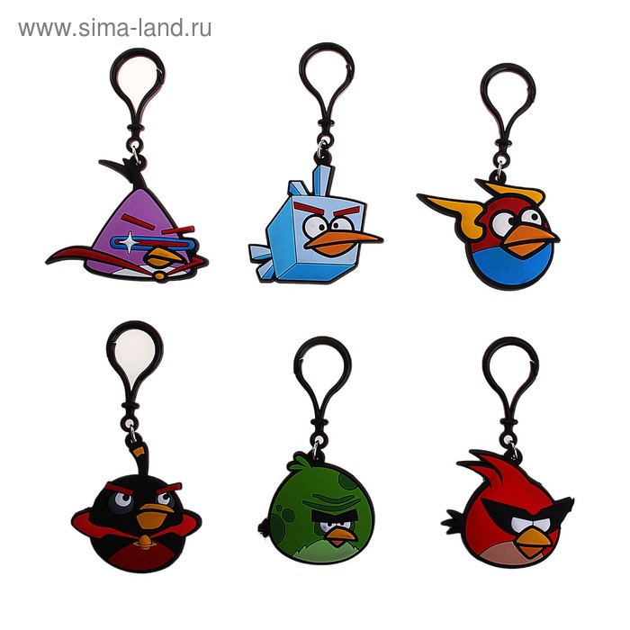 Брелок Angry birds, цвета МИКС - Фото 1