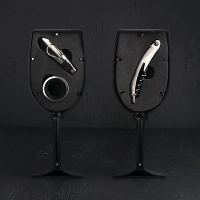 Набор для вина «Бокал», 3 предмета: кольцо, каплеуловитель, штопор