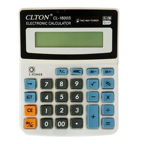 Калькулятор настольный 'Clton' 12 - разрядный, CL - 1800S, МИКС, 11x14,5х1см