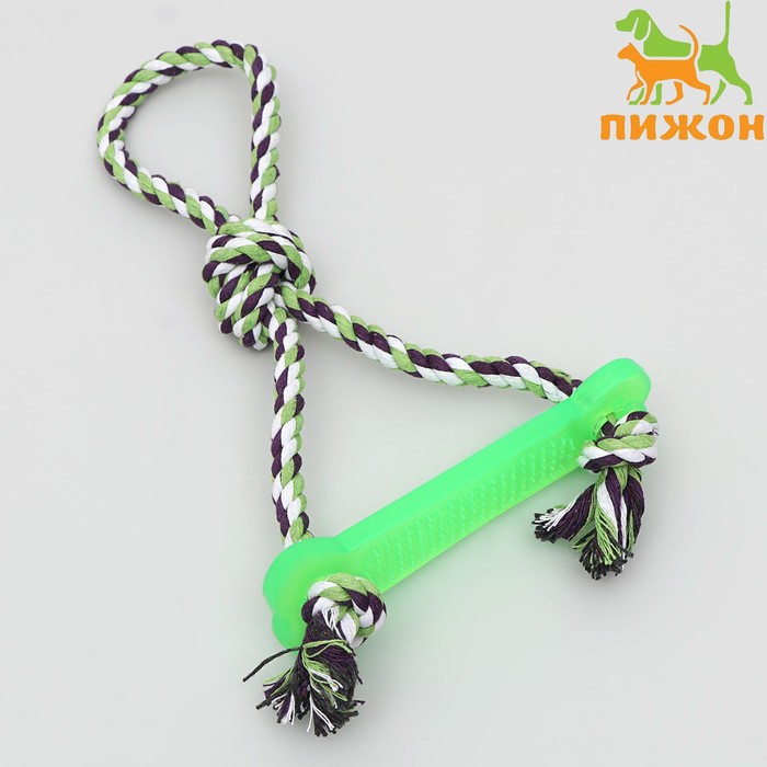 Игрушка тренировочная канатная «Качель», до 120 г, микс цветов - Фото 1