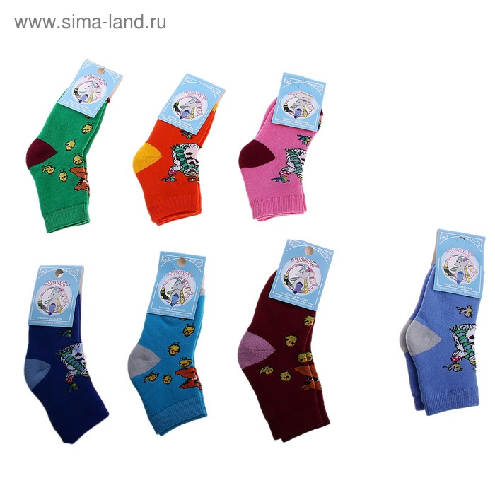 Детские носки 8С942, размер 14-16, цвета МИКС - Фото 1