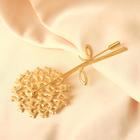 Булавка «Цветы» гортензии, цвет матового золота, L=5,9 - фото 24496527