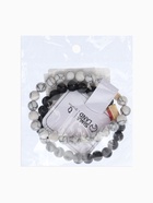 Браслеты парные из бусин «Неразлучники. Сердце», d=6.5 см, набор 2 шт. шар №8, чёрный, белые - Фото 7