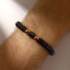 Браслет унисекс «Гематит», диски, d=7 см, чёрный - Фото 2